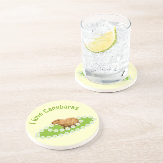 En Grès J'aime les Dessous de verre Capybaras (Côté)