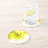 En Grès Jaune clair à l'intérieur d'un Dessous de verre de (Côté)