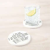 En Grès Je suis un dessous de verre de barman (Côté)