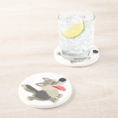 En Grès Joli Dessous de verre de caricature de Wolf (Côté)