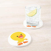 En Grès Joli Dessous de verre de caricature souriant (Côté)