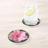 En Grès Joli Dessous de verre de pierre rose (Côté)