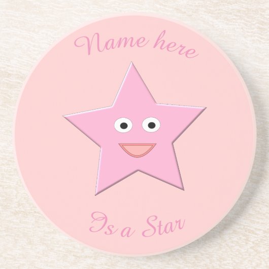 En Grès Joli Dessous de verre Rose Star (Devant)