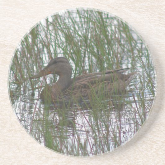 En Grès Jote Brown Canard Nature Dessous de verre de boiss (Devant)