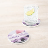 En Grès Joyeuses Pâques ont décoré des dessous de verre (Côté)