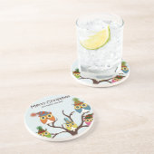 En Grès Joyeux Chouettes de Noël sur le Dessous de verre d (Côté)