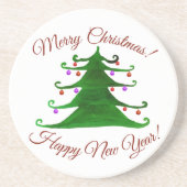 En Grès Joyeux Dessous de verre de Noël (Devant)