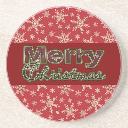 En Grès Joyeux Dessous de verre de Noël (Devant)