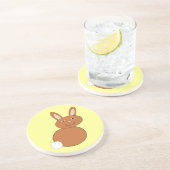 En Grès Joyeux Dessous de verre lapins de Pâques (Côté)