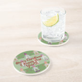 En Grès Joyeux Noël Nouvel An Dessous de verre (Côté)