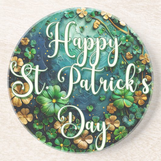 En Grès Joyeux St Patrick's Day Dessous de Verre (Devant)