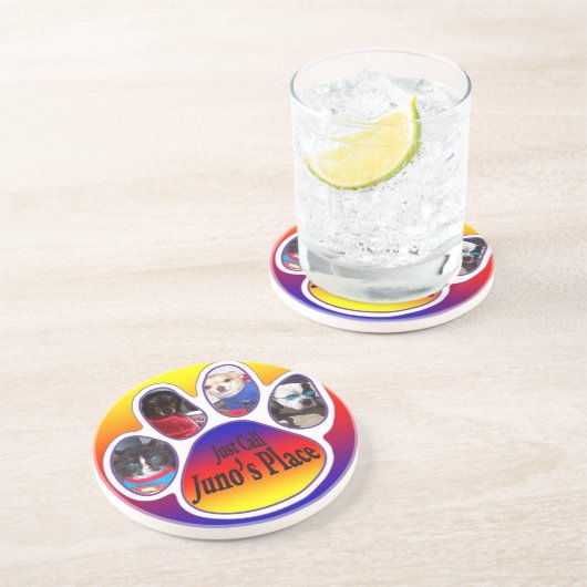 En Grès Juste dessous de verre de l'endroit de Juno (Côté)