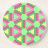 En Grès Kaleidoscope de couleur - dessous de verre de paix (Devant)