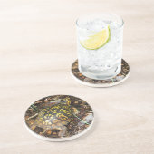 En Grès La CZ dessous de verre de tortue de boîte (Côté)