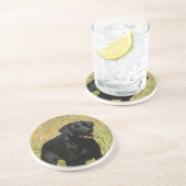 En Grès Laboratoire noir dans des dessous de verre de (Côté)