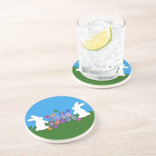 En Grès Lapin de Pâques #1 Dessous de verre (Côté)