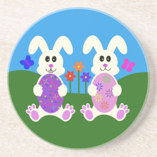 En Grès Lapin de Pâques #4 Dessous de verre