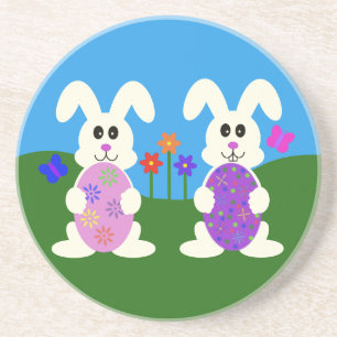 En Grès Lapin de Pâques #5 Dessous de verre