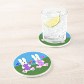 En Grès Lapin de Pâques #6 Dessous de verre (Côté)