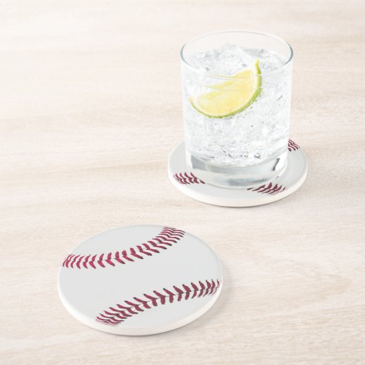 En Grès Le base-ball folâtre des dessous de verre (Côté)