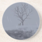 En Grès Le Dessous de verre froid de l'hiver (Devant)