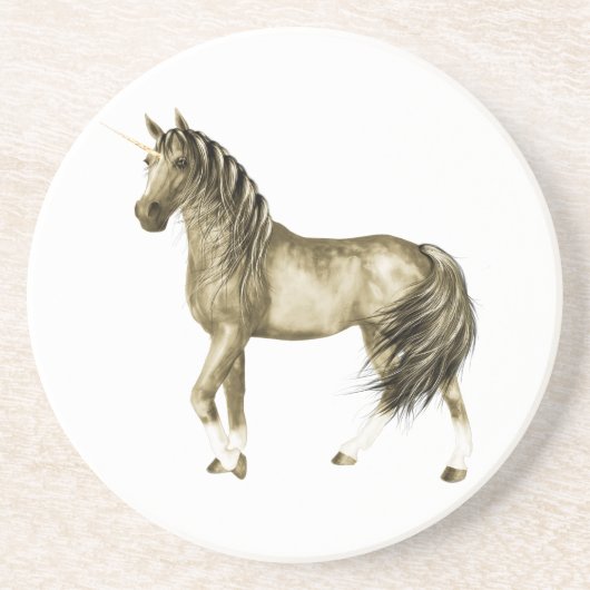 En Grès le Dessous de verre Golden Unicorn (Devant)