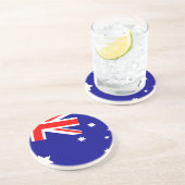 En Grès Le drapeau australien boit des dessous de verre (Côté)