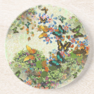 En Grès Le JARDIN de PAPILLON boit des dessous de verre