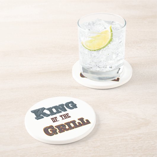 En Grès Le roi du barbecue dit Dessous de verre (Côté)