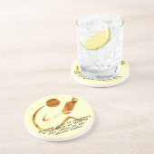 En Grès Lecteur - dessous de verre d'or (Côté)