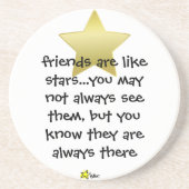 En Grès les amis sont comme des étoiles, dessous de verre (Devant)