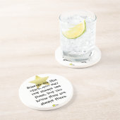 En Grès les amis sont comme des étoiles, dessous de verre (Côté)