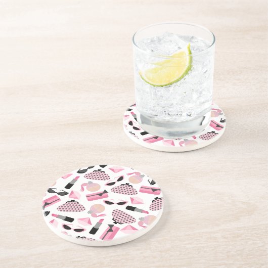 En Grès Les bourses parfument et les dessous de verre de (Côté)