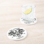 En Grès Les dessous de verre cassés de cercle - blanc (Côté)