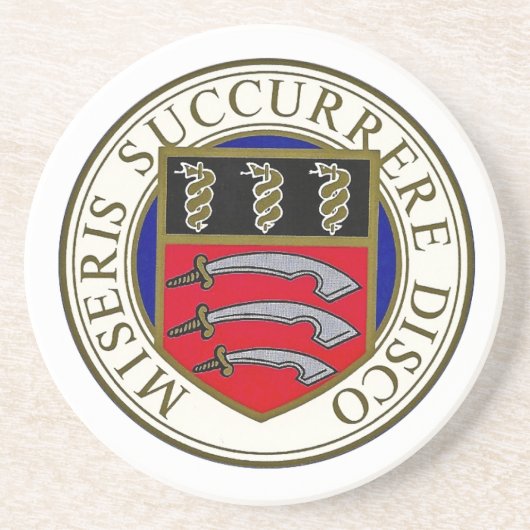 En Grès Les dessous de verre d'hôpital de Middlesex avec (Devant)