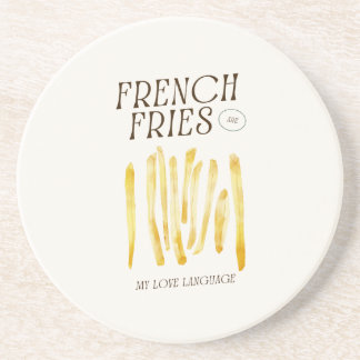 En Grès Les Fries Françaises Sont Mon Dessous de verre De
