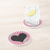 En Grès Les rayons de mon Dessous de verre du coeur (Côté)
