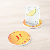 En Grès Lettre F Dessous de verre (Côté)