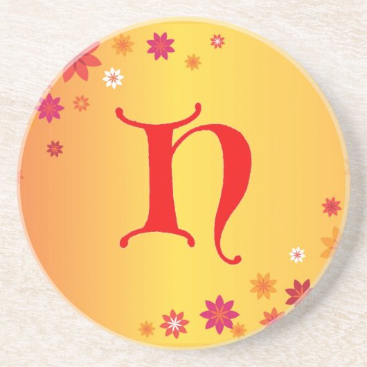 En Grès Lettre H Dessous de verre (Devant)