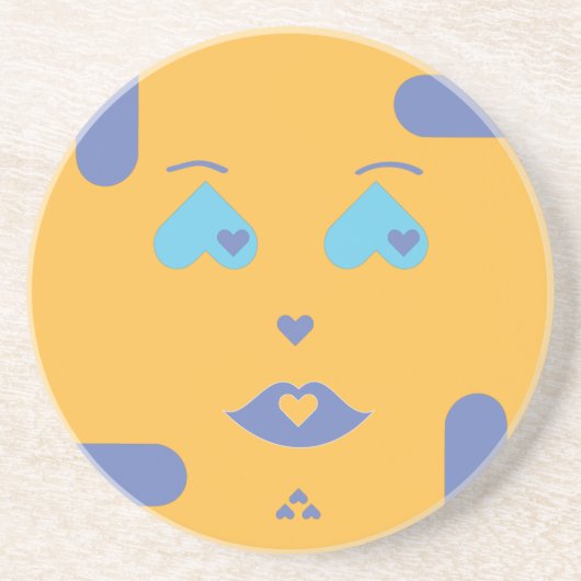 En Grès Levli, les dessous de verre jaunes de Sponap (Devant)