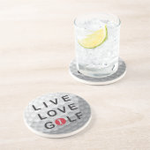 En Grès live love golf dessous de verre de grès. (Côté)