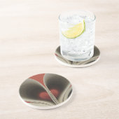 En Grès Livre des dessous de verre de coeurs (Côté)