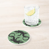 En Grès Lizard Dessous de verre Reptile Art Décor Lizard C (Côté)