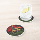 En Grès "Los Gauchos" Dessous de verre de grès/"Les Cowboy (Côté)
