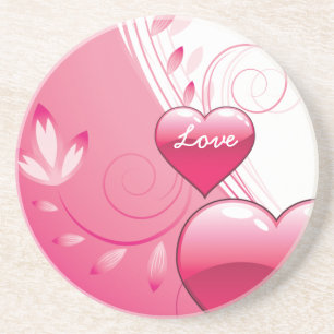 En Grès Love Valentine's Day dessous de verre