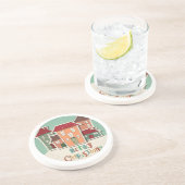 En Grès Maisons de Noël Design Dessous de verre de vacance (Côté)
