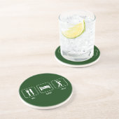 En Grès Mangez les dessous de verre de golf de sommeil (Côté)