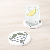 En Grès Martini Mustache dessous de verre personnalisé (Côté)
