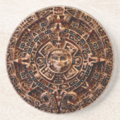 En Grès Mayan, Aztec Dessous de verre Sandstone Calendrier (Devant)