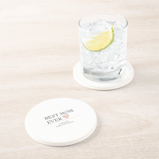 En Grès Meilleur Dessous de verre cardiaque de Maman toujo (Côté)